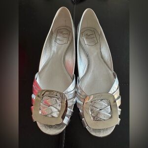 Roger Vivier Silver Women's Shoes , Size: US 9.5-10, EU 40